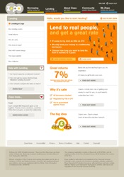 Lending home page