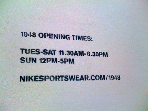 Nike 1948 Popup Store in London
