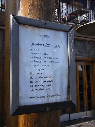 Miyagi’s Dress Code