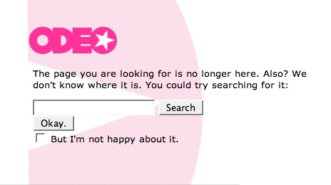 Odeo Error Page