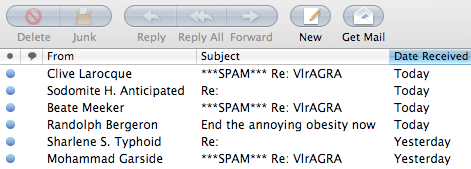 junk mail names