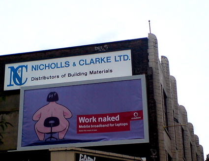 Work Naked Vodafone poster