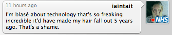 Twitter Message about Technology